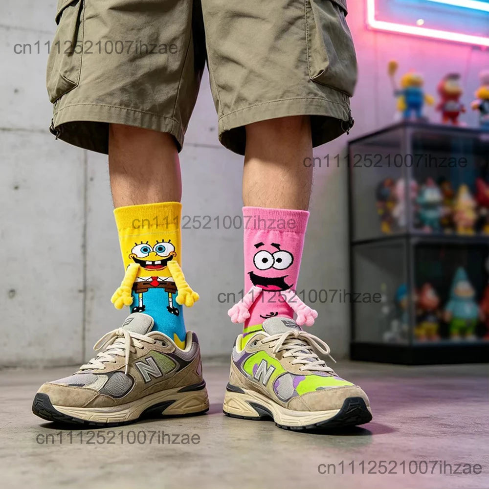 3d Yellow Sponge Series Socks Interactive Small Hands