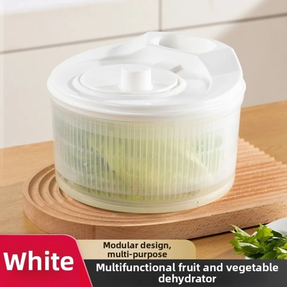 White Vegetable Dehydrator Salad Spinner Dryer Fruit Lettuce