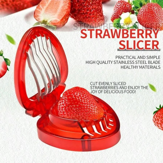Stainless Steel Strawberry Slicer Creative Fruit Slicer Egg