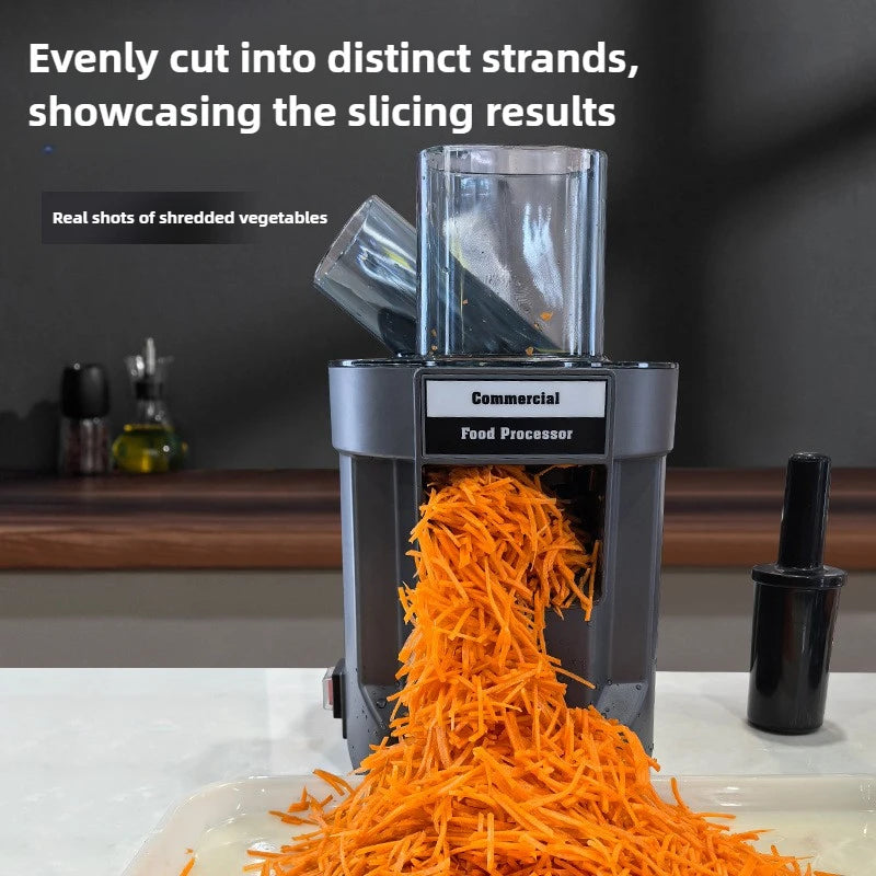 In Dual-Feed Electric Food Chopper Automatic Potato Dicer