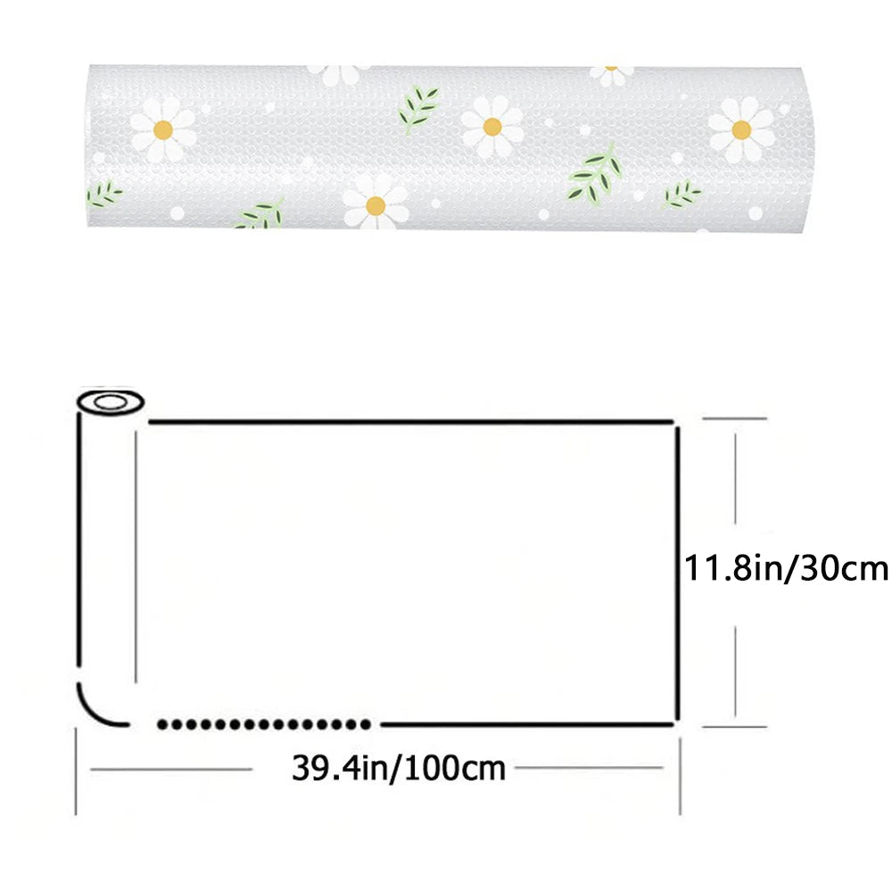 Daisy Flower Cabinet Mat Reusable Drawer Mat Dining