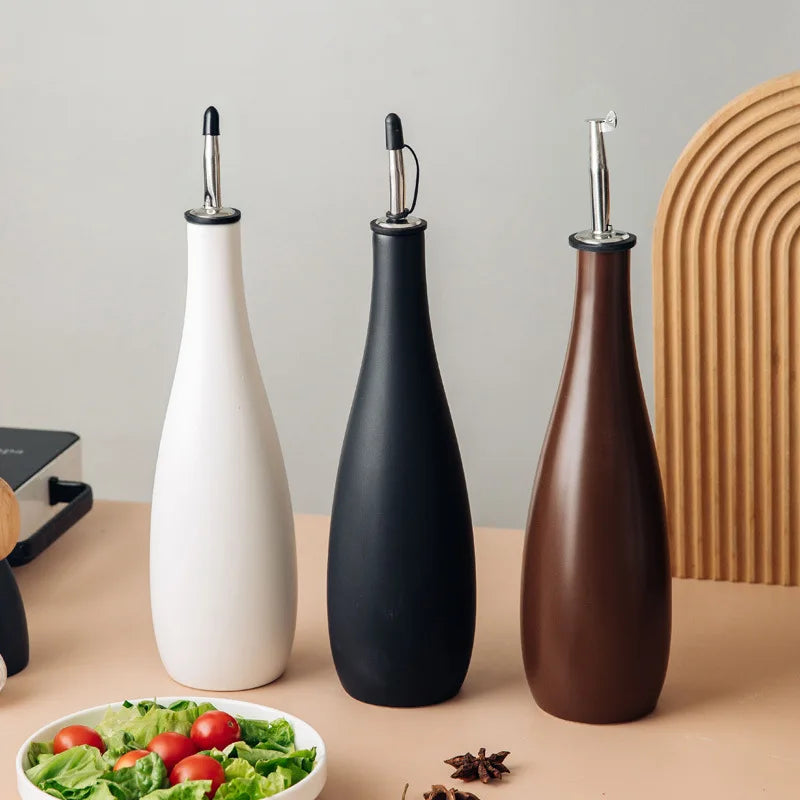 Ceramic Oil Pot Seasoning Bottle Olive Oil Vinegar