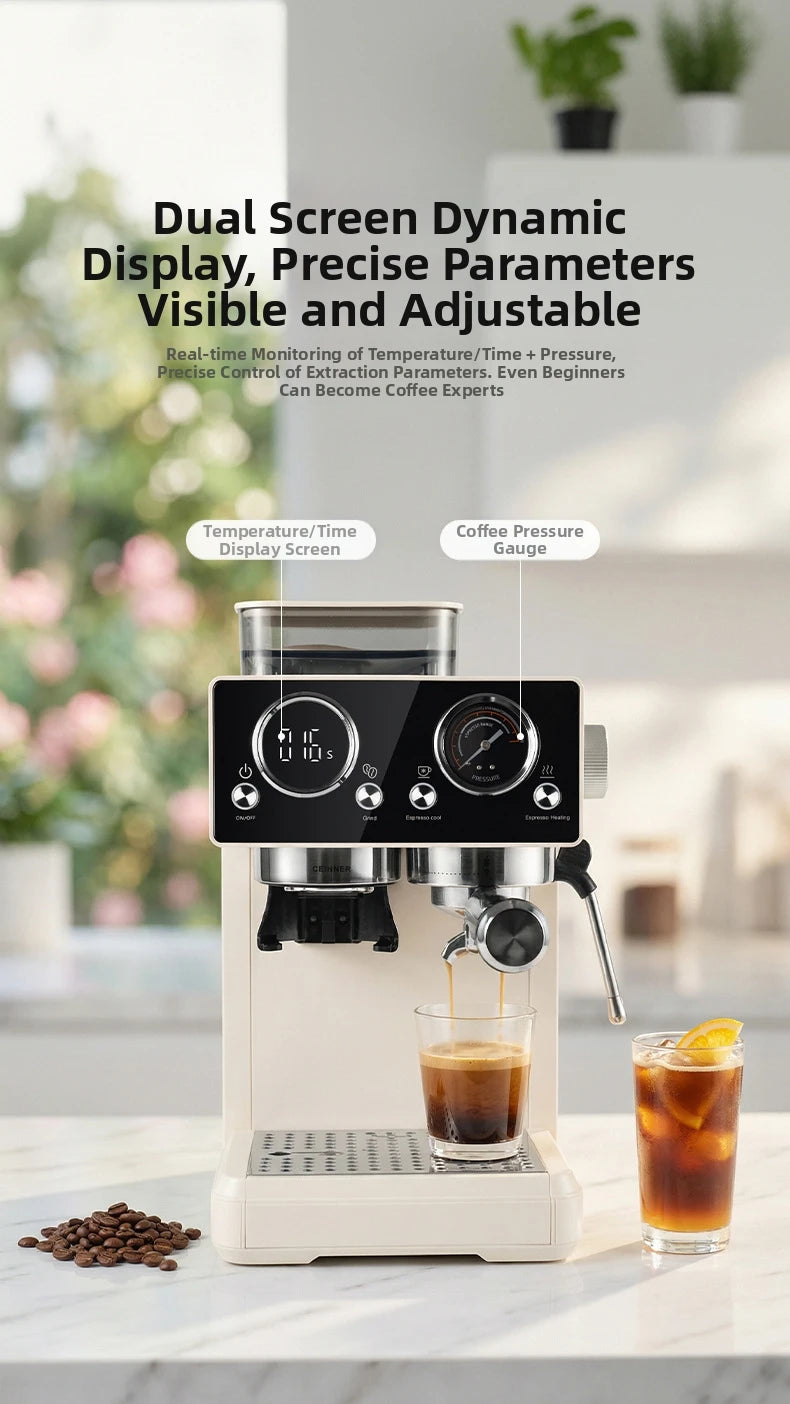 20bar Semi-Auto Espresso Machine Smart Touch Control Built-In