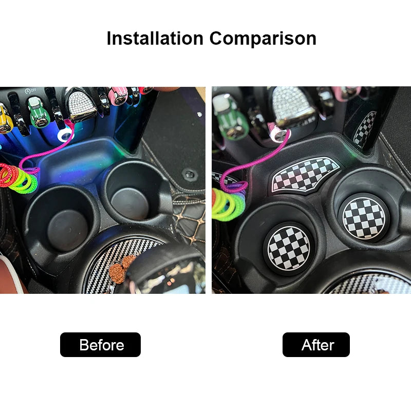 3pcs Non-Slip Car Water Cup Pad Silicone Mat