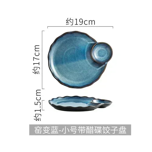Japanese-Style Dumpling Plate High-Value Ceramic Creative