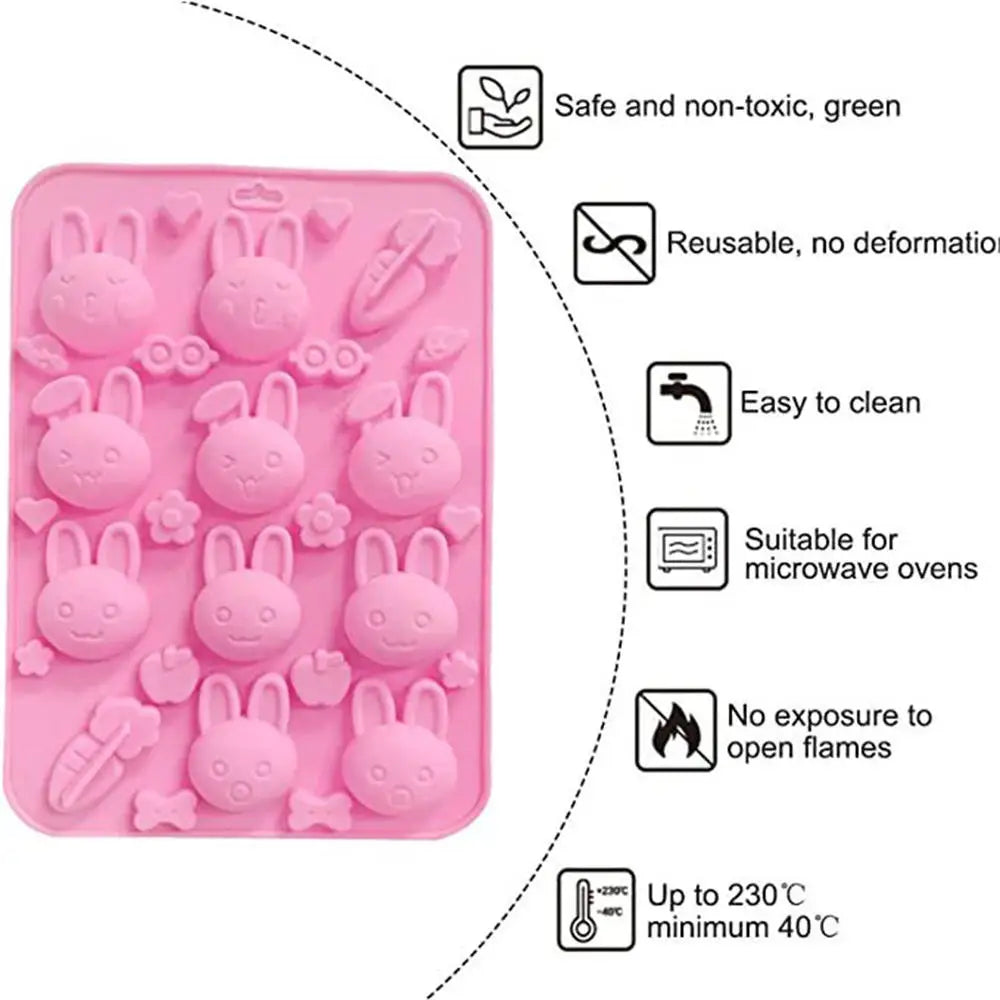 3d Easter Surprise Egg Chocolate Mold Silicone Rabbit