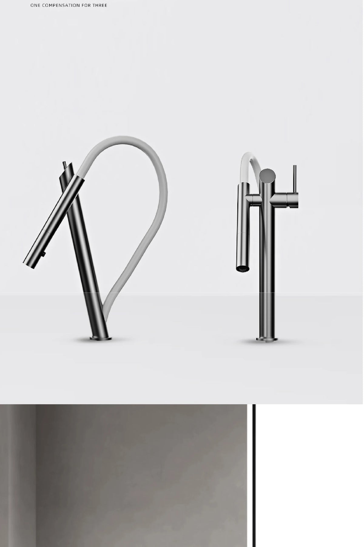 Aitana Luxury Brass Black Faucet Pull-Out Design Dual