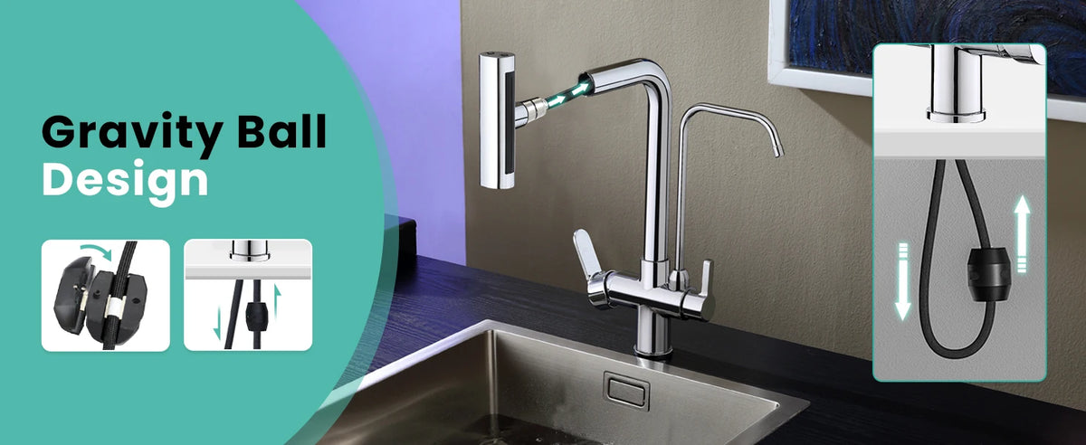 Feiyu Touch Filter Sink Faucet Pull Down Cold