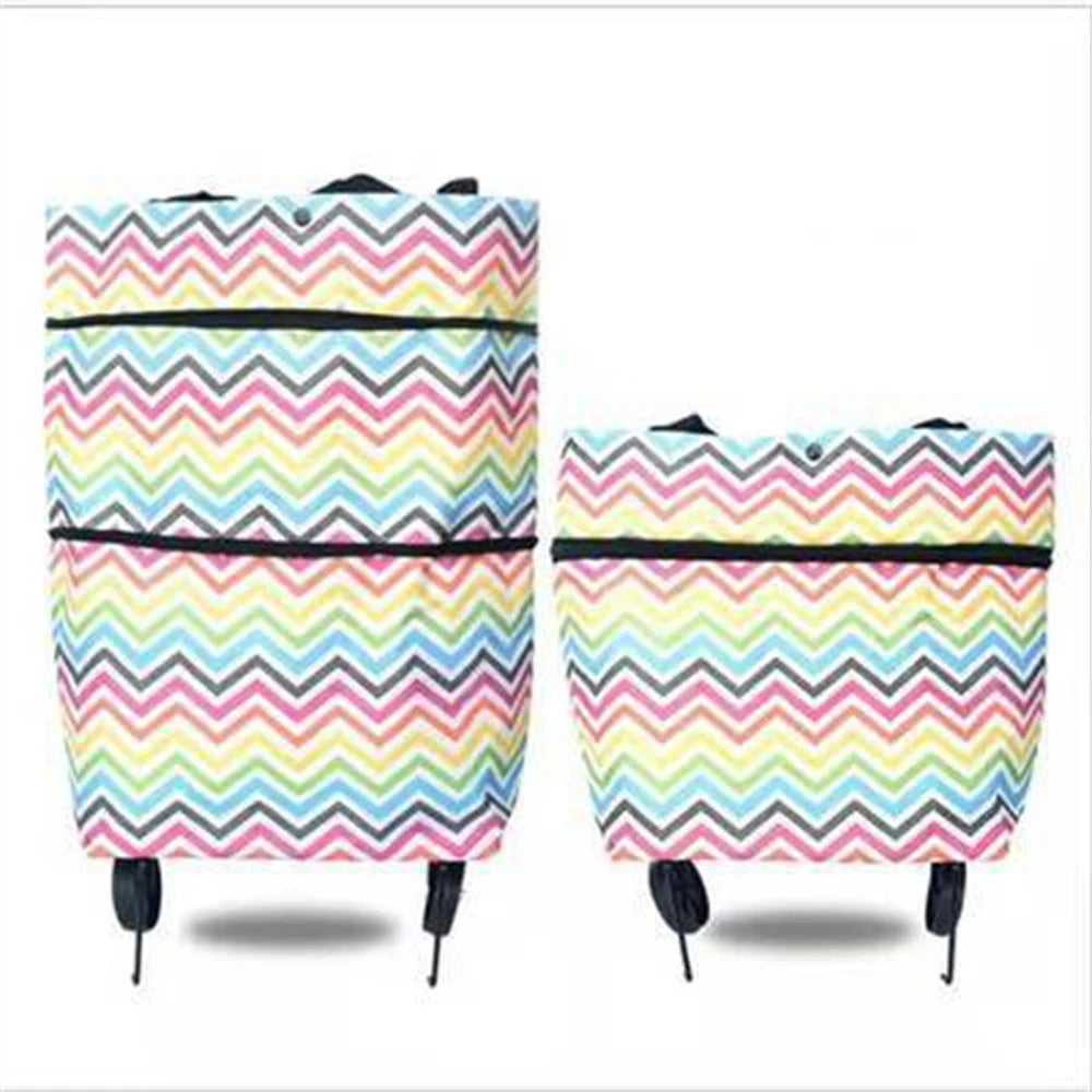 Foldable Shopping Trolley Bag Reusable Grocery Bags Food