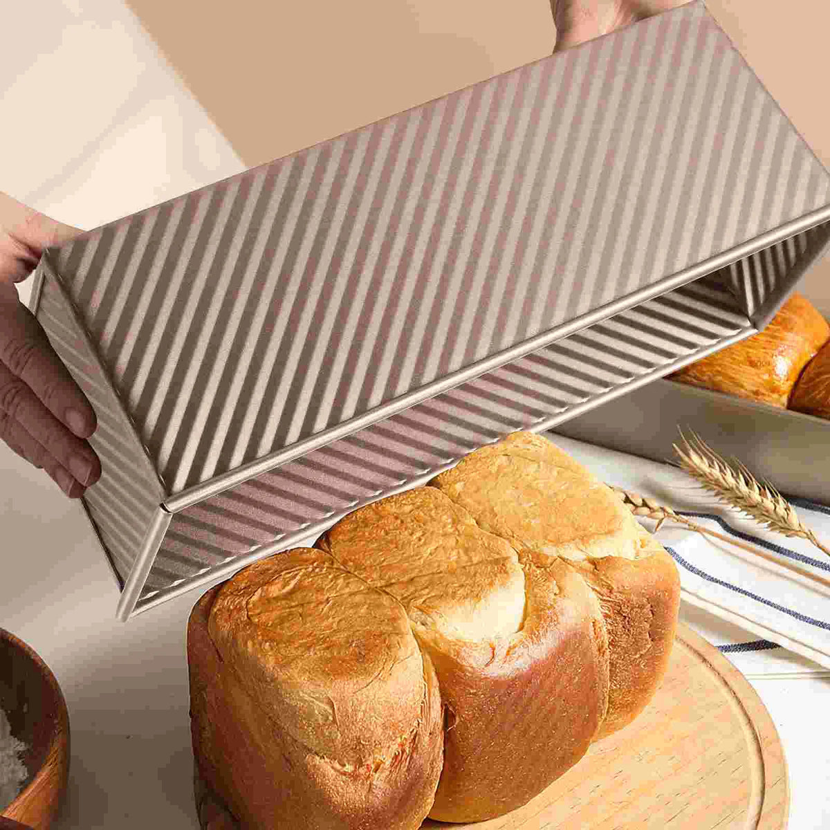 Corrugated Toast Box Metal Baking Mold Lengthen Bread