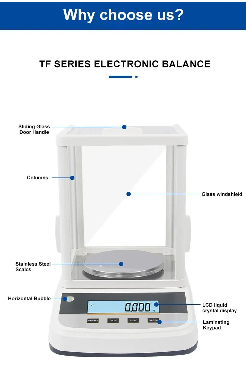 001g 500g Analytical Lab Balance Digital Scale Precision