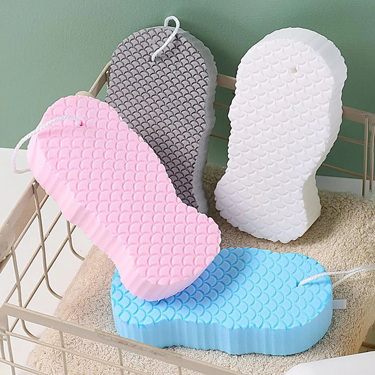 Bath Sponge Exfoliating Bath Scrubbing Sponges Body Washcloth