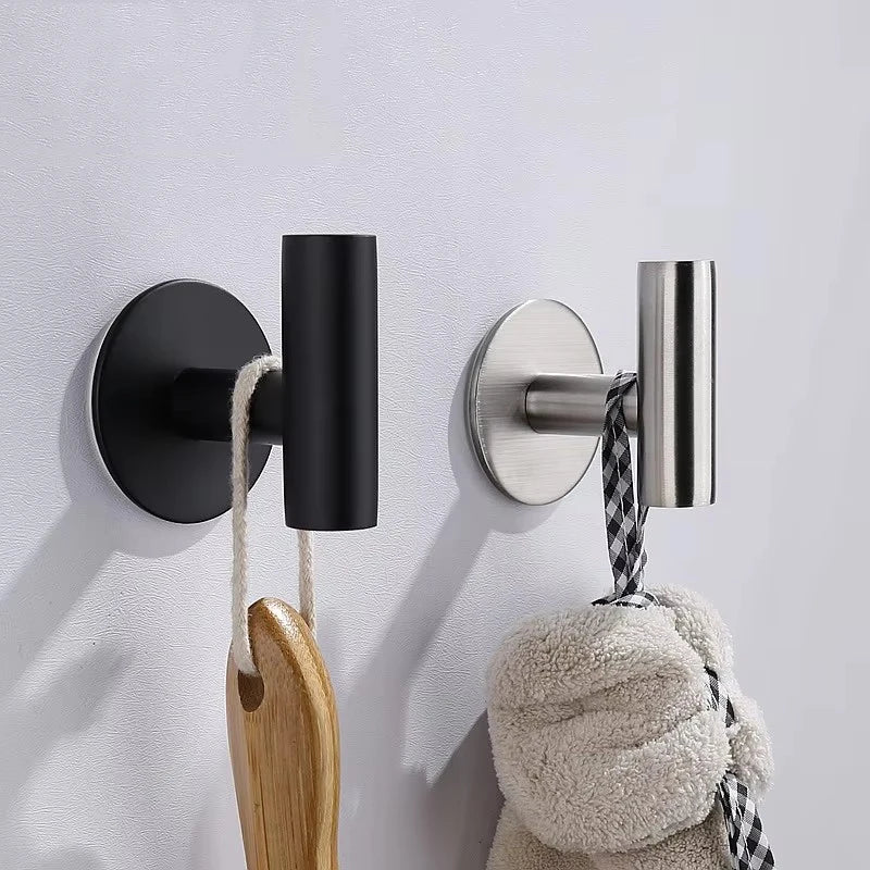 304 Stainless Steel Bathroom Towel Hooks Black Coat