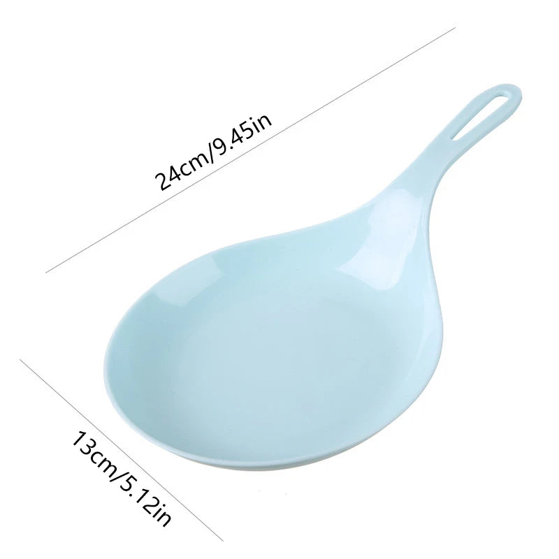 Handheld Dish Fashion White Handle Large Spoon Tray