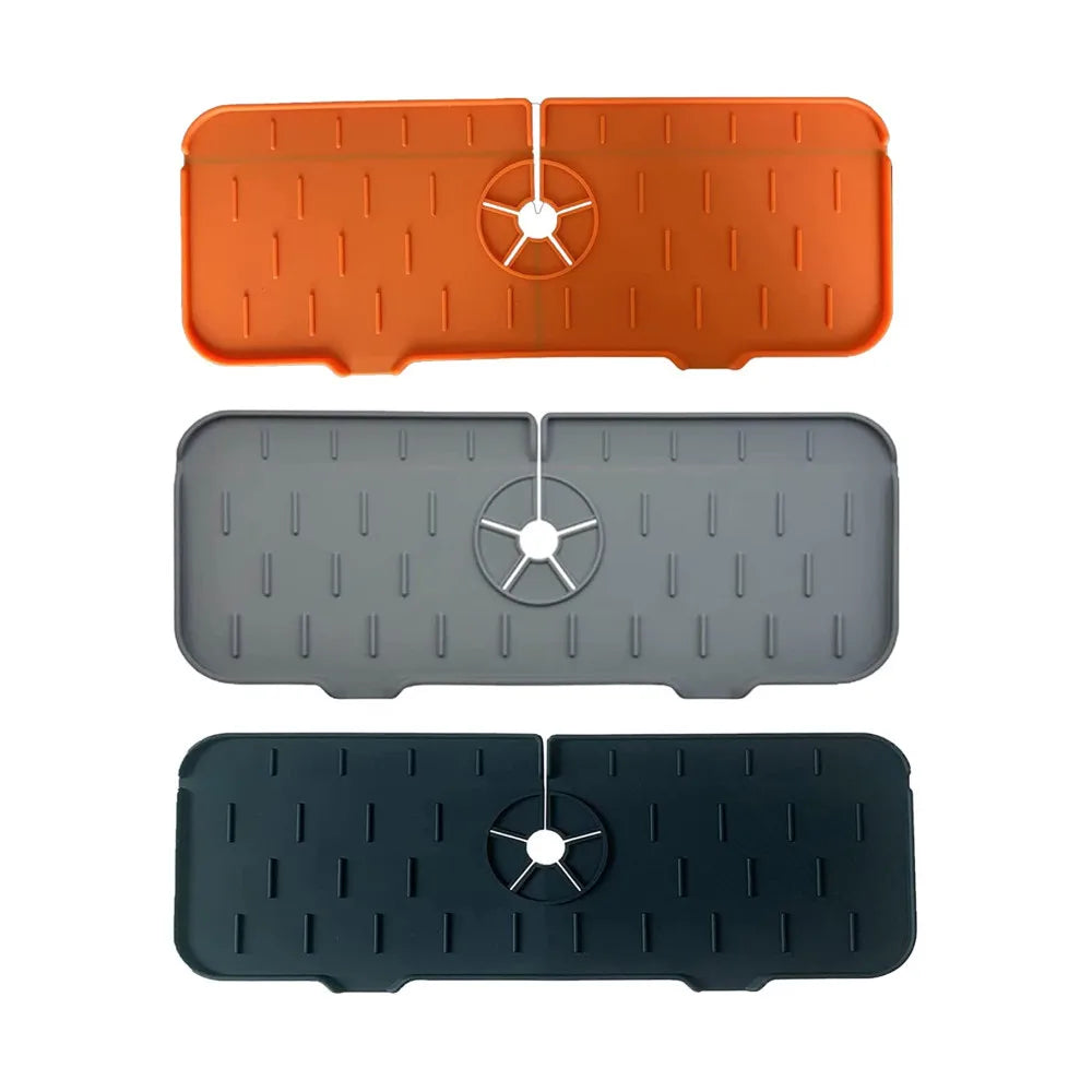 Faucet Absorbent Mat Silicon Sink Splash Guard Drain