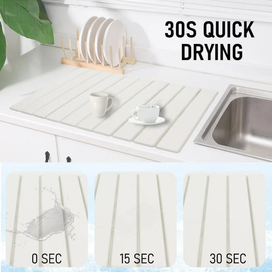 Large Stone Dish Drying Mats Counter Quick Dry