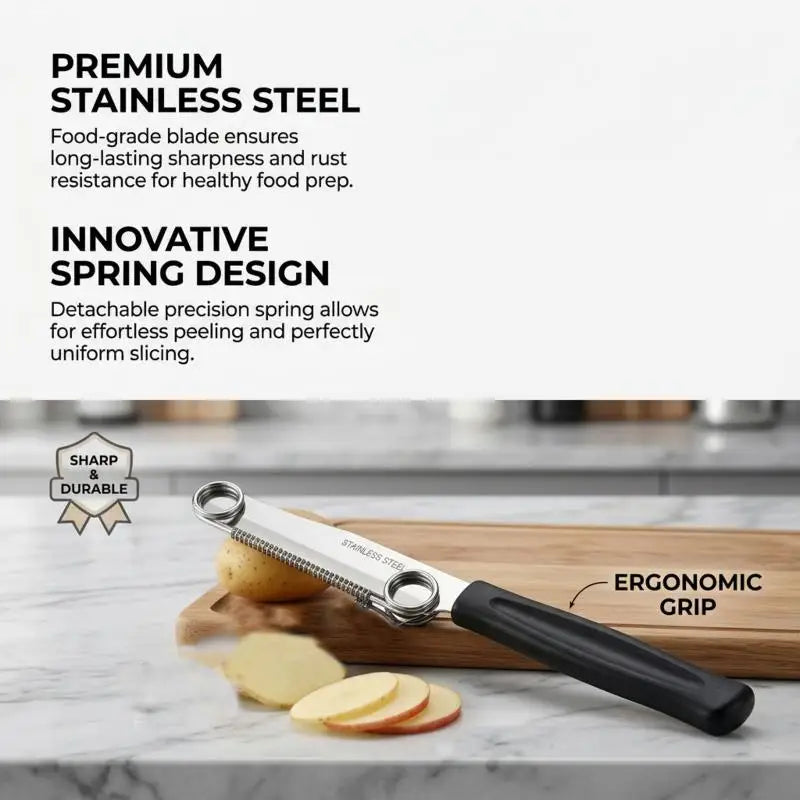 In Stainless Steel Vegetable Fruit Peeler Adjustable Slicing