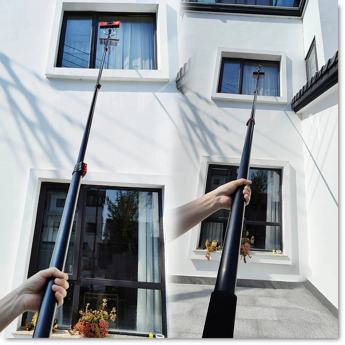 Water Fed Telescopic Pole Telesbrush Window Solar Photovoltaic