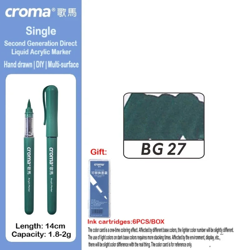Croma 160/1 Colors Refillable Direct Liquid Acrylic Marker