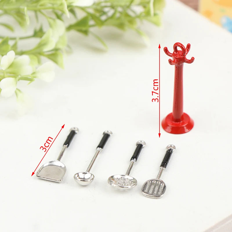 12 Doll House Miniature Dollhouse Spoon Shovel Cookware