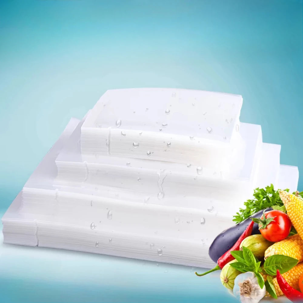 100pcs Clear Transparent Vacuum Sealer Bags Food Storage