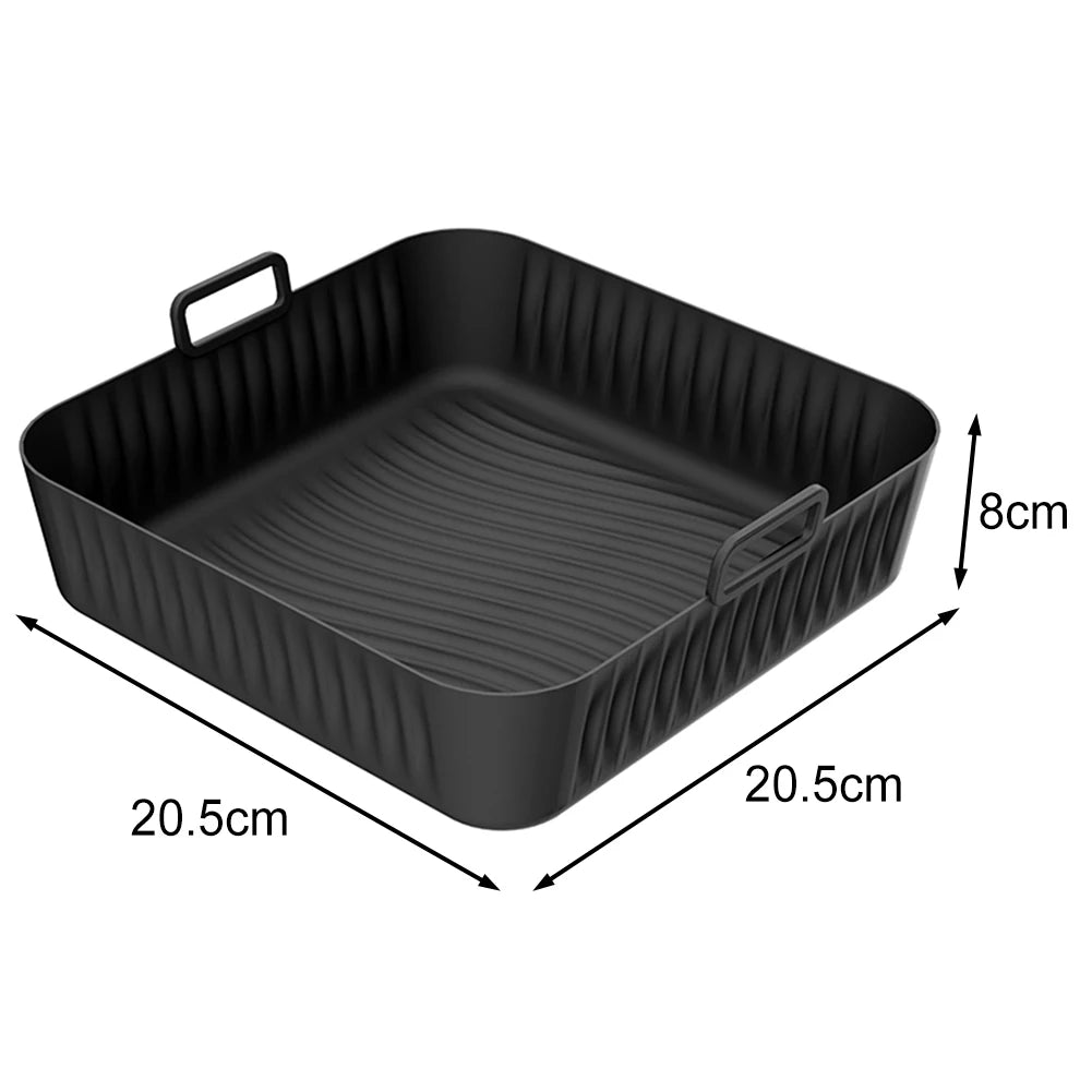 1pcs Fryer Silicone Liners Nonstick Airfryer Basket Reusable