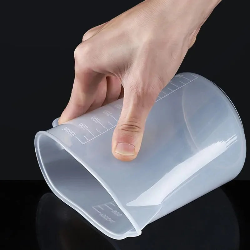 6pcs Plastic Measuring Cups - Clear Graduated Beaker