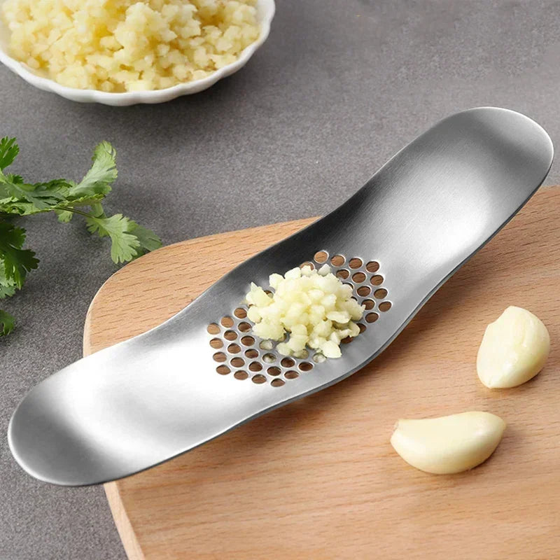 Garlic Press Rocker Stainless Steel Garlic Crusher Chopper