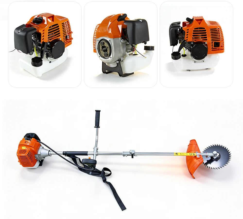 52cc Stroke Gas Brush Cutter 7500rpm Grass Trimmer