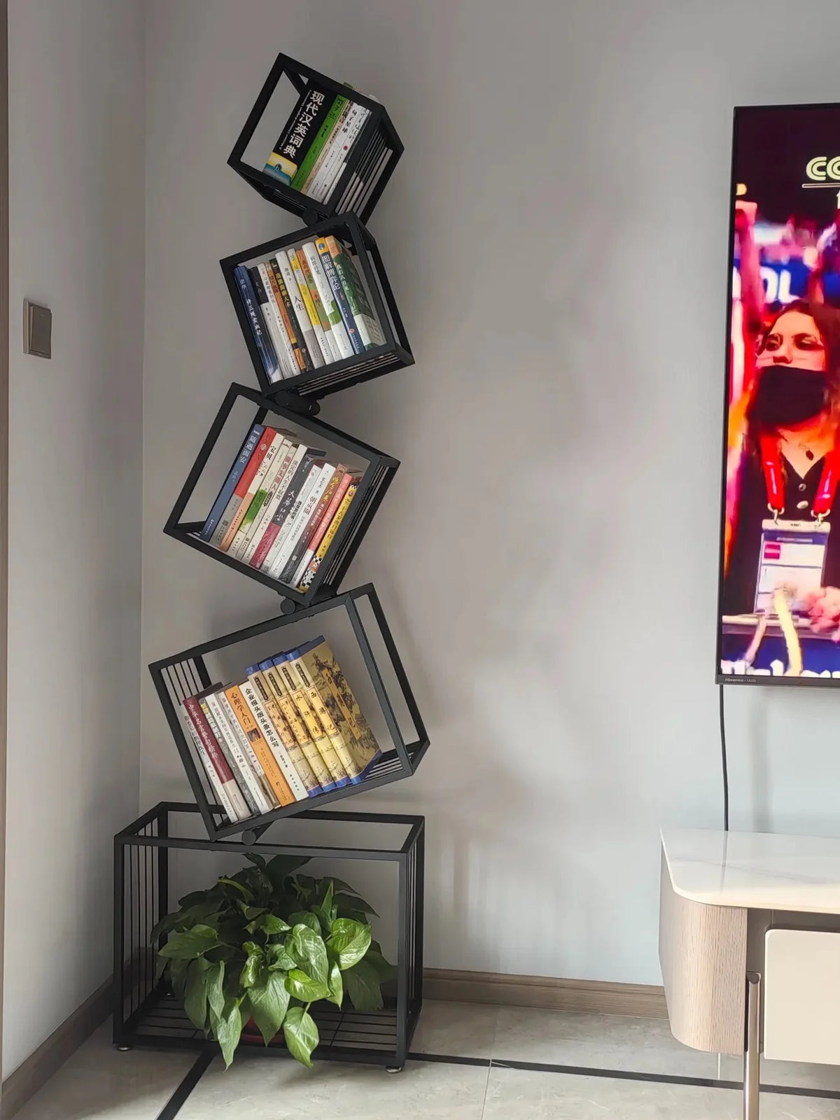 Modern Living Room Decor Iron Art Shelf Office