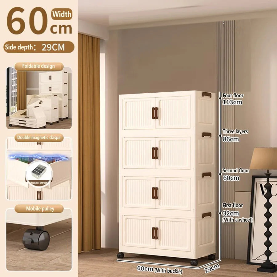 Storage Box Foldableing Cabinet Storage Cabinet Clothes Toys