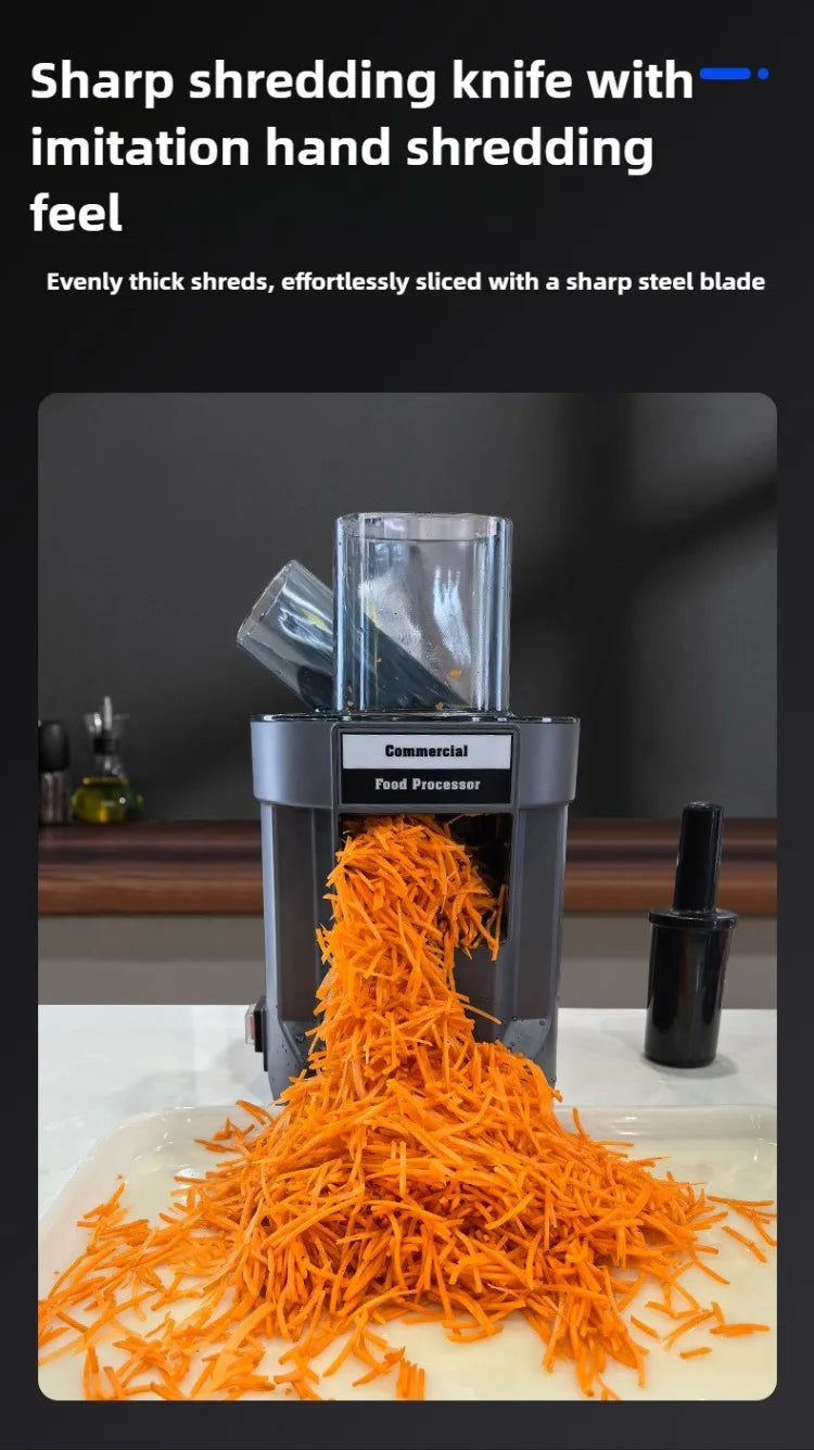 In Dual-Feed Electric Food Chopper Automatic Potato Dicer