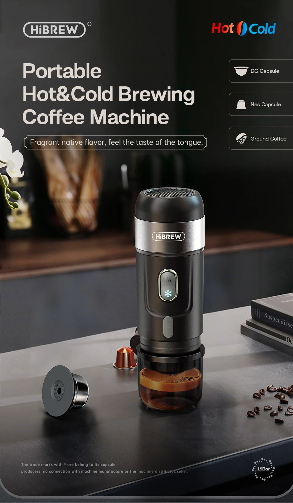 Hibrew Coffee Machine Expresso Coffee Maker Fit Nexpresso