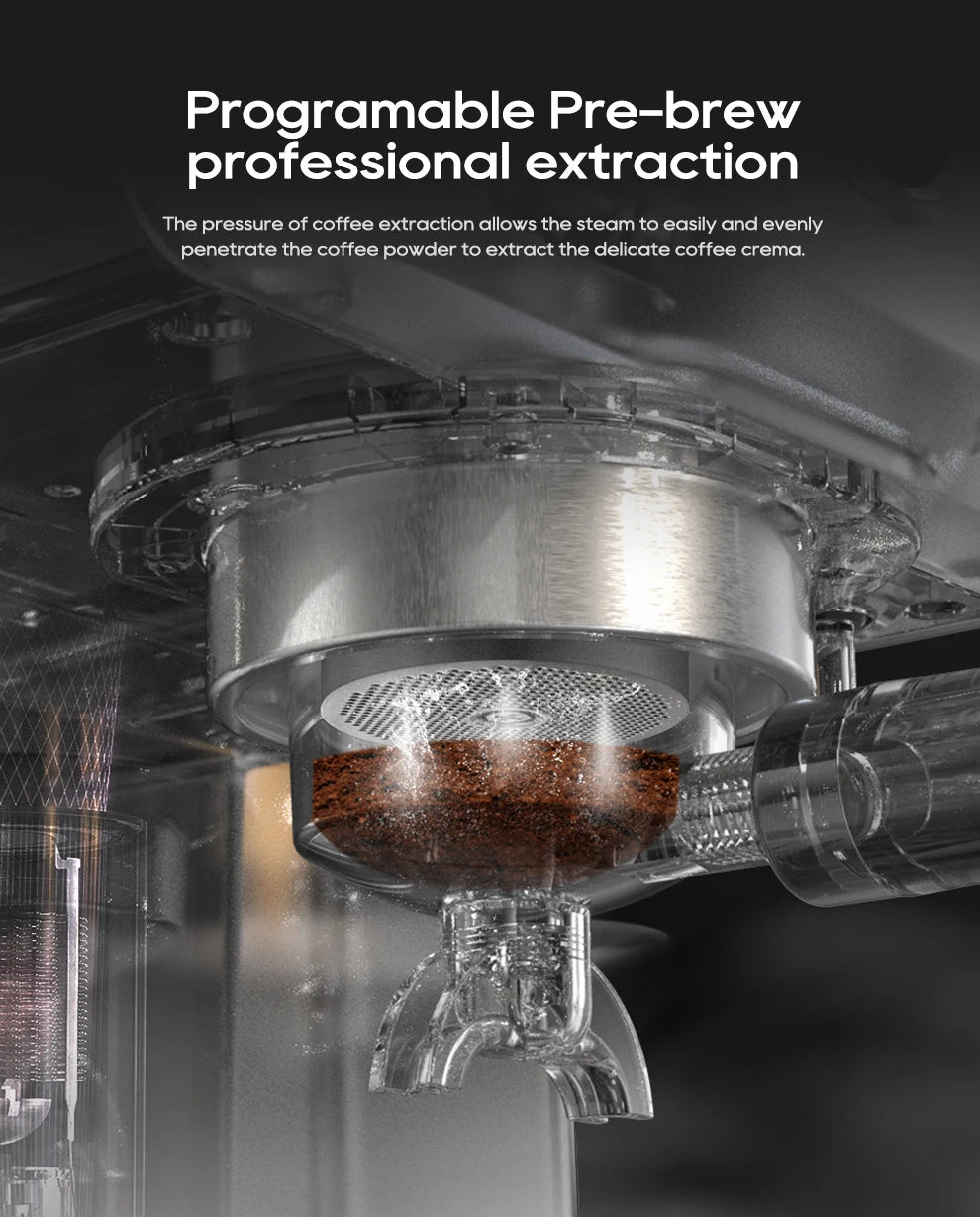 Hibrew H10a Black Espresso Machine Temperature Volume Pre