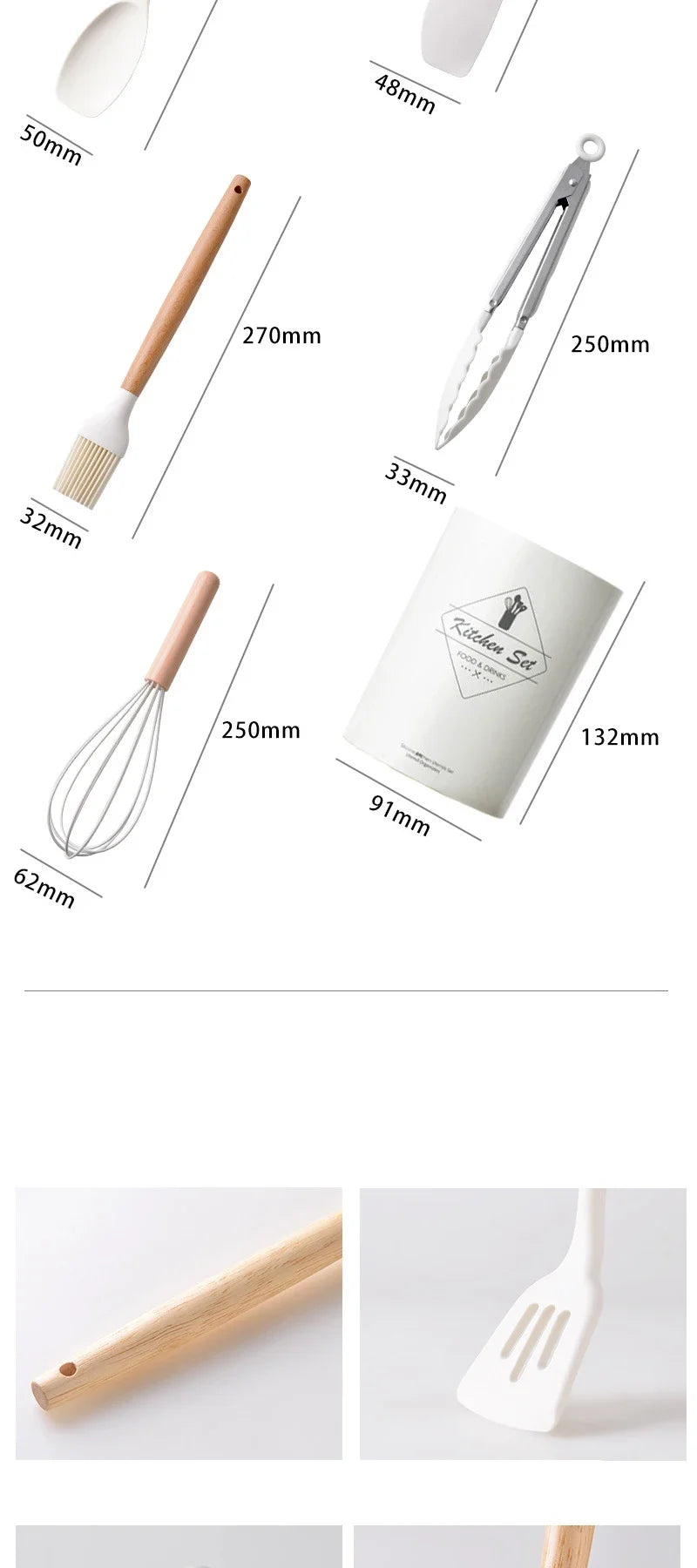 Silicone Kitchenware Cooking Utensils Non-Stick Cookware Spatula