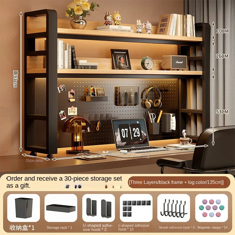 Desktop Shelving Unit Pegboard Desk/Computer Desk Multi-Layer