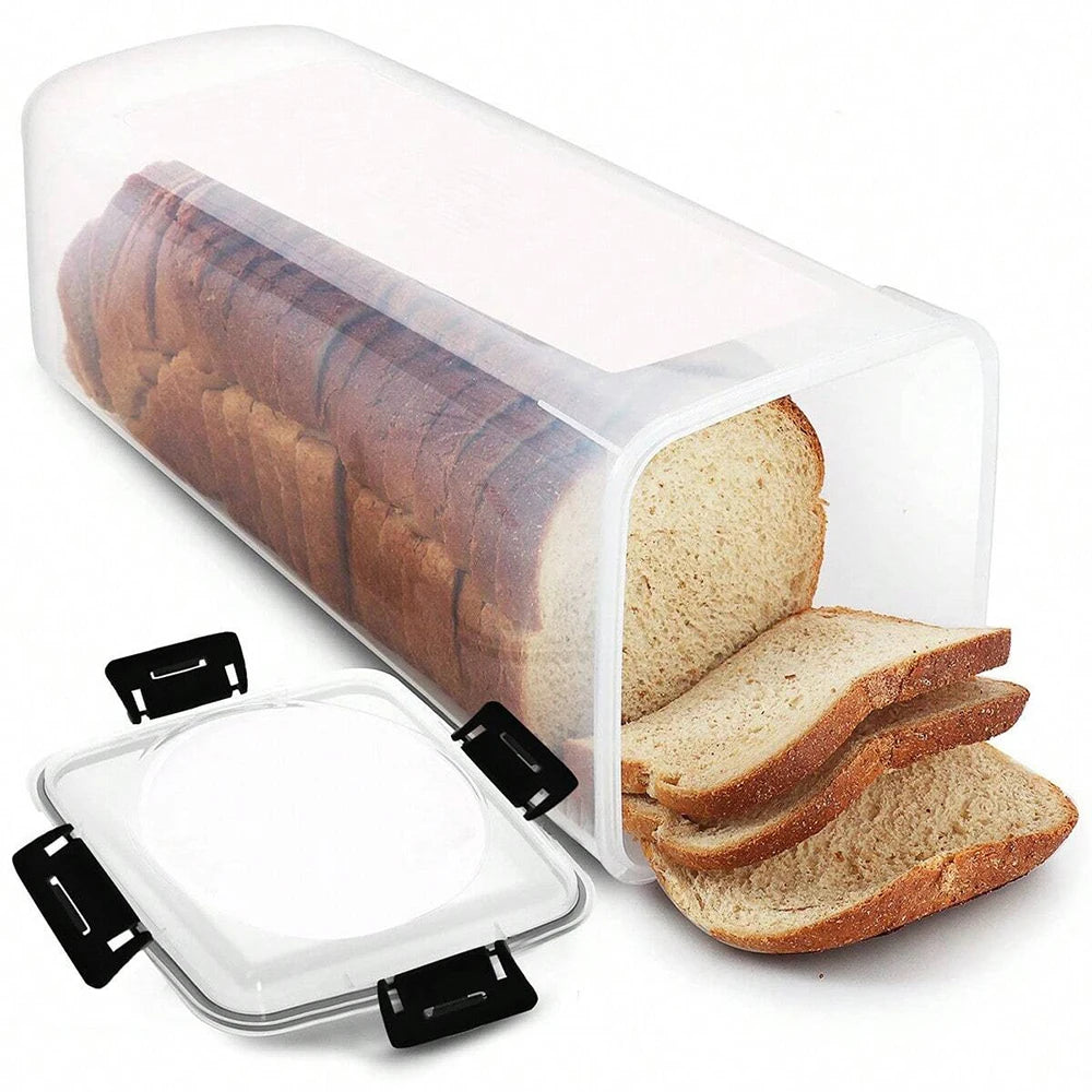 Bread Loaf Container Clear Airtight Bread Box Lid