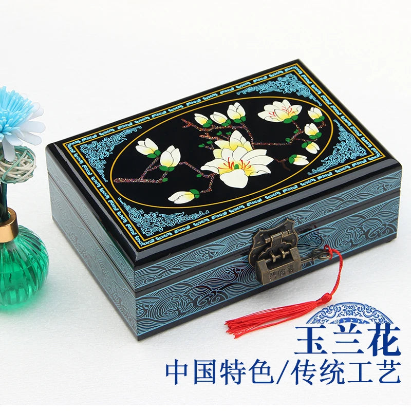 Chinese Style Wooden Lacquer Box Pu Er Tea