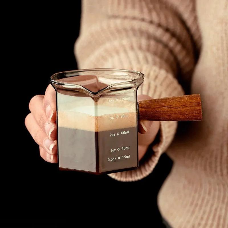 120ml Espresso Extraction Cups Glass Coffee Cup Scale