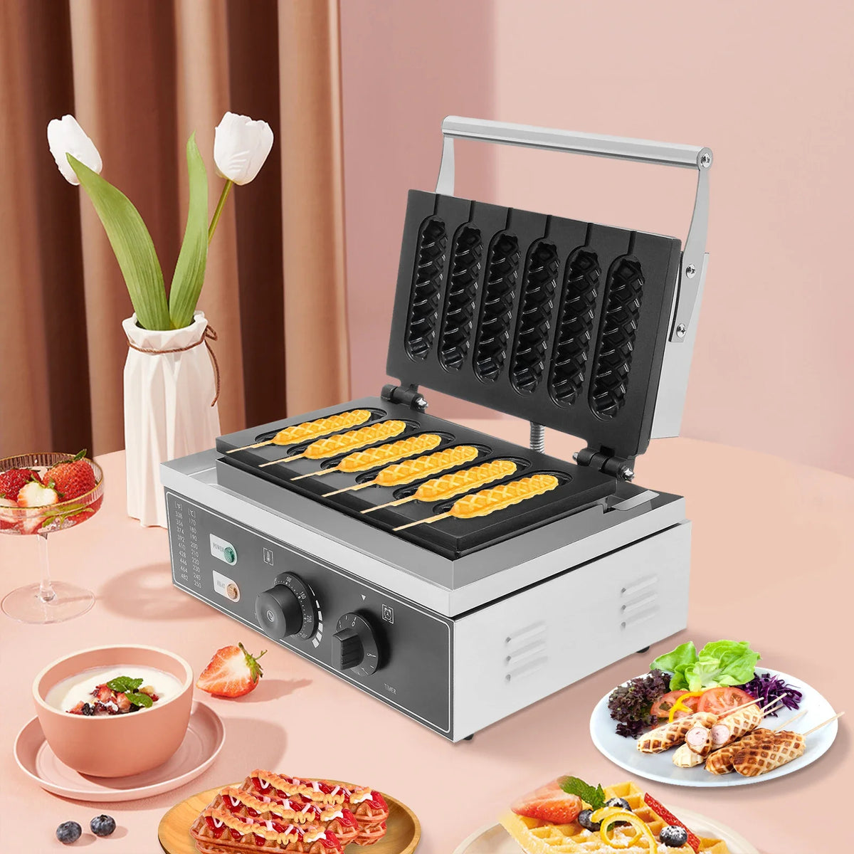 1500w Dog Machine Molds Time Temp Control Non-Stick