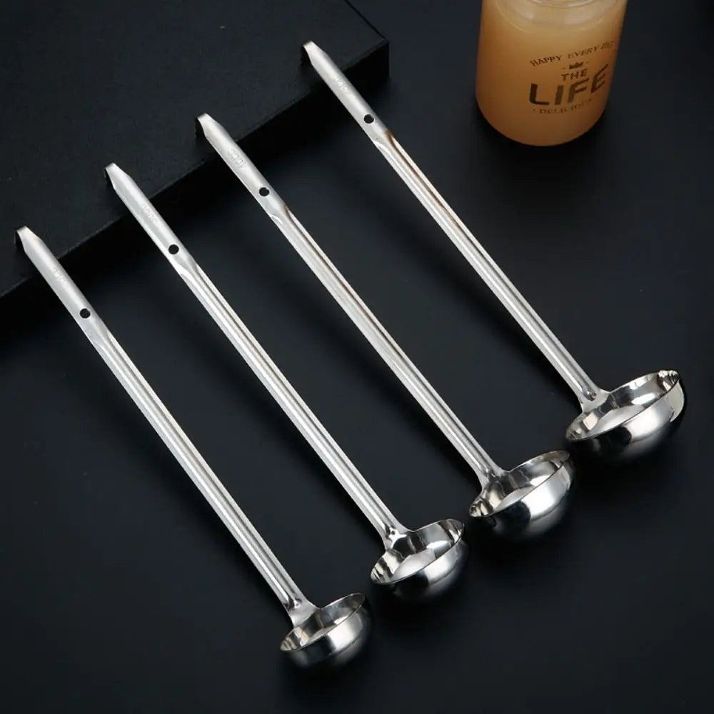 Cooking Utensils Stainless Steel Ramen Spoon Multi-Size Round