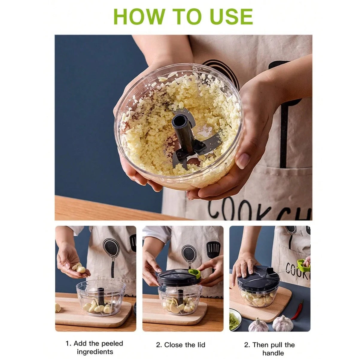 Multi Meat Mincer Garlic Chopper Onion Cutter Rotate