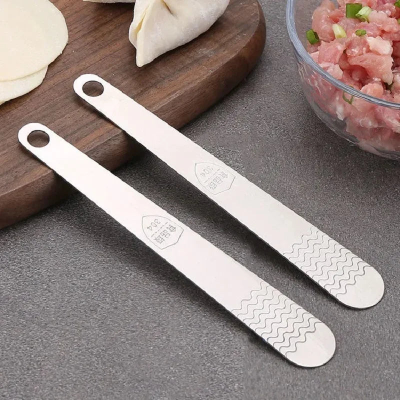 2pcs Dumpling Spoon Stainless Steel Flat Stuffing Shovel