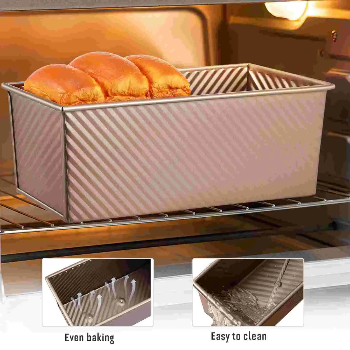 Corrugated Toast Box Metal Baking Mold Lengthen Bread