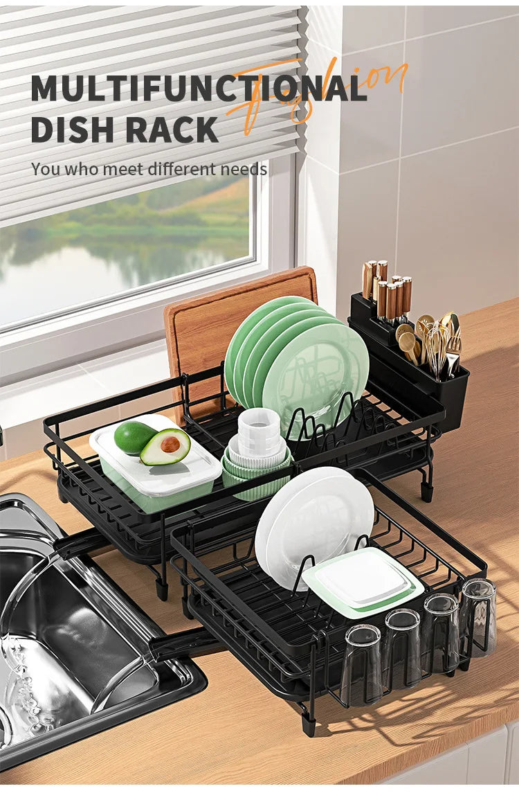 Dish Drying Rack Dish Rack Drainboard Expandable Dish