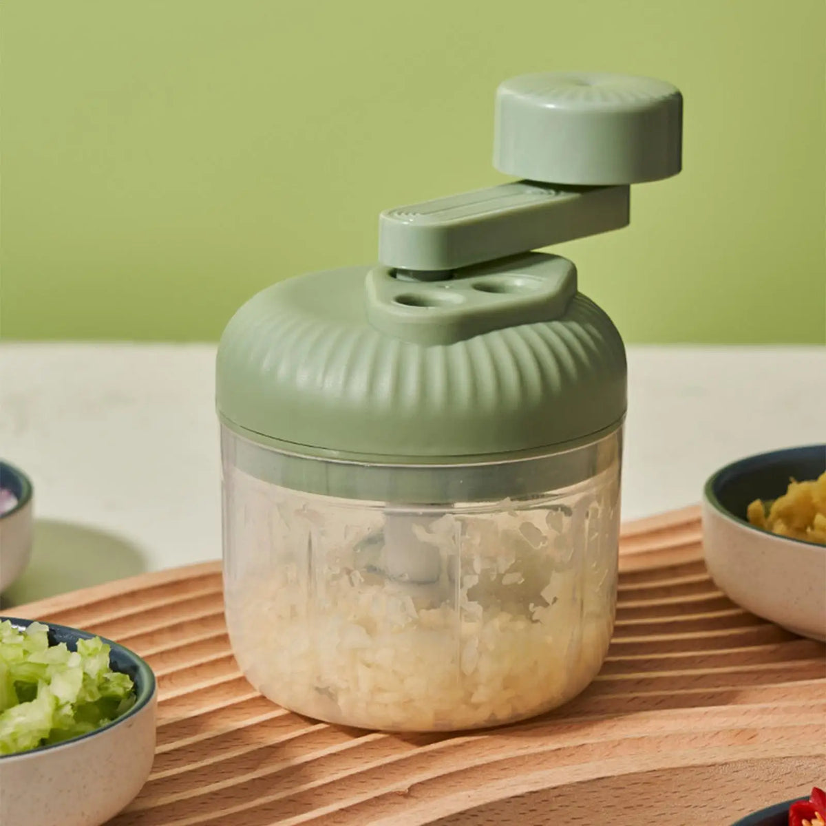 Vegetable Chopper Small Food Processor Hand-Cranked Food Chopper