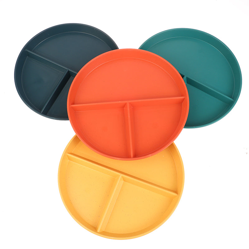 1pc Divided Dish In Diet Reusable Round Dinner