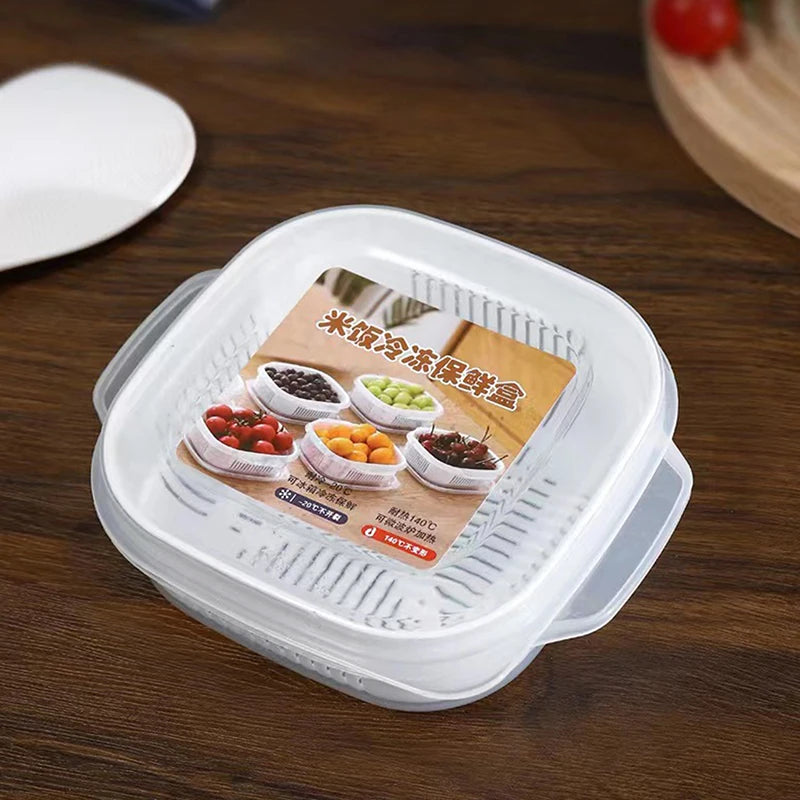 Food Storage Container Rice Fruit Preservation Box Microwave