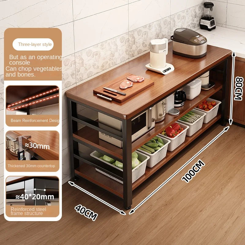 Storage Rack Floor-Standing Multi-Tiered Workbench Storage