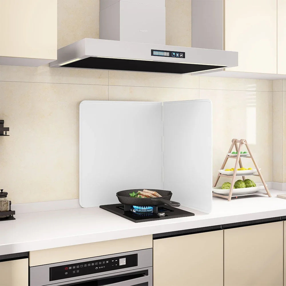 Sided Grease Splatter Guard Stove Frying Pan Foldable